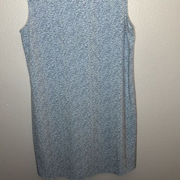 Eddie Bauer Blue Sleeveless Collared Button Front Dress Size Large - Picture 11 of 11